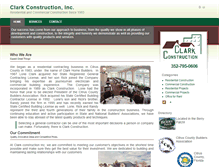 Tablet Screenshot of clarkconstructioninc.com